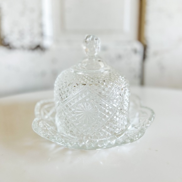 Dining Vintage Avon Crystal Butter Dish Poshmark